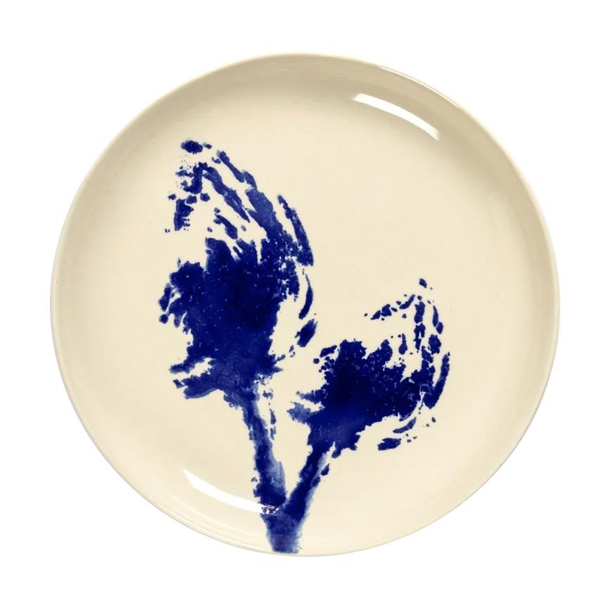 Ottolenghi Feast Plate S White Artichoke Blue Set Of 2